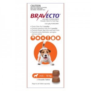 Bravecto Small Dogs 2 chewables  9 - 22lbs