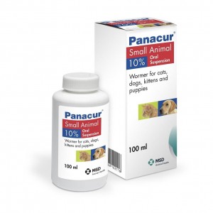 PANACUR 10% Oral Suspension for cats, dogs, kittens and puppies, 100ml