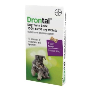 DRONTAL PLUS TASTY FOR DOGS 50mg+144mg+150mg 30 Tabs