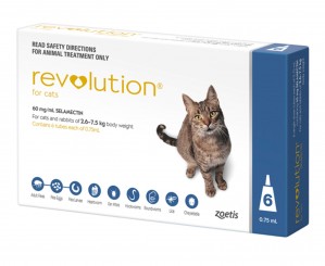 REVOLUTION (GB) For Cats & Rabbits (2.6kg to 7kg) 60mg/ml 0.75ml x 6 pack